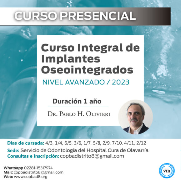 Curso Integral de Implantes Oseointegrados / Nivel avanzado 2023