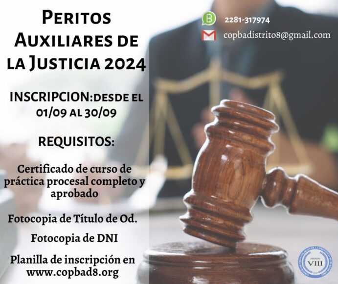 Peritos Auxiliares de la Justicia 2024