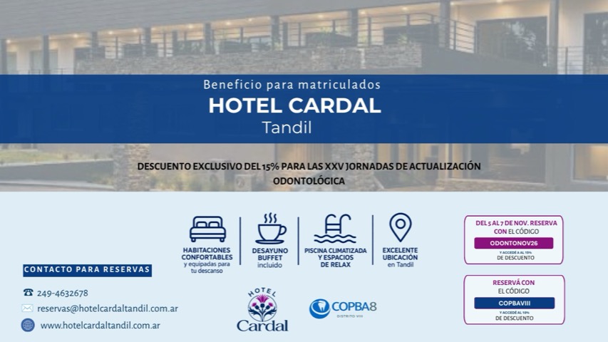 Hotel Cardal Tandil | Beneficio especial para matriculados